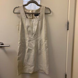 Beige Leather Mini Dress